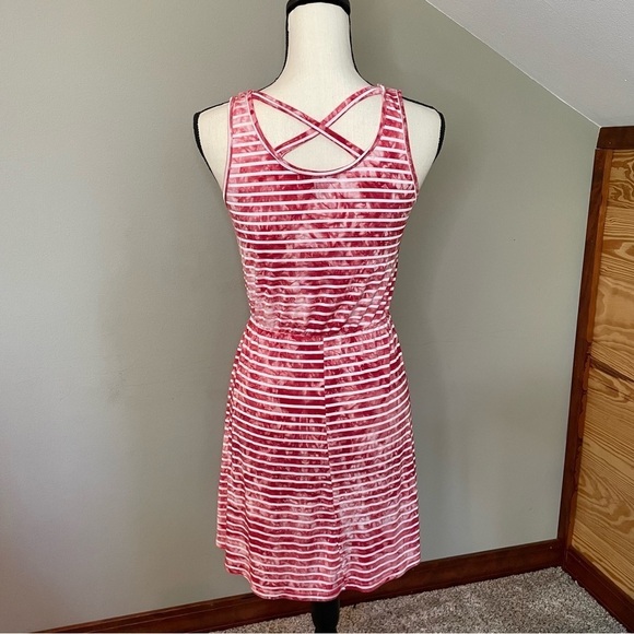 5th & Love Red White Stripe Sleeveless Swimsuit Coverup Dress Small - Picture 3 of 10